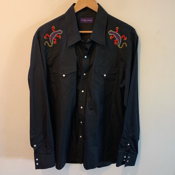 Ralph Lauren Purple Label Other - Ralph Lauren Purple Label Lizzard Western Shirt